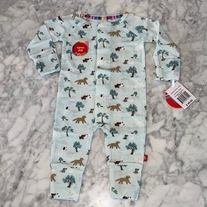 NWT MAGNETIC ME MODAL ANIMAL COVERALL 0/3M